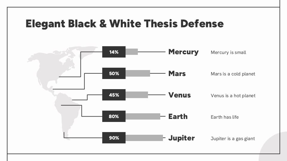 Elegant Black White Thesis Defense Infographics 5