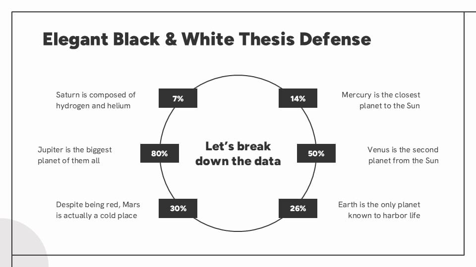 Elegant Black White Thesis Defense Infographics 7
