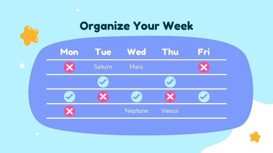 Elementary School Weekly Planner 18