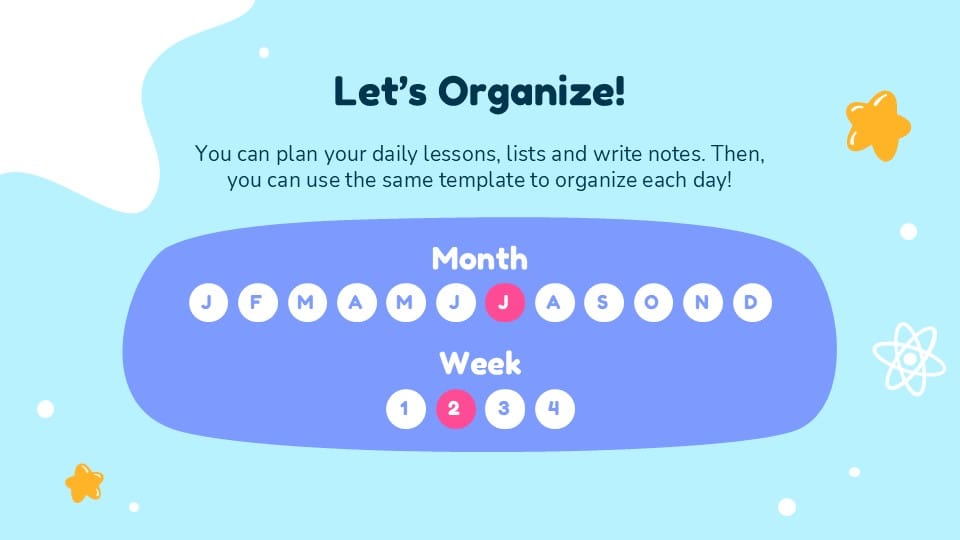 Elementary School Weekly Planner 2