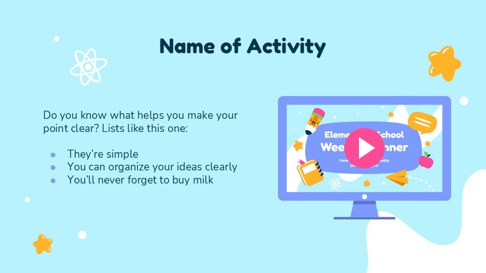 Elementary School Weekly Planner 7