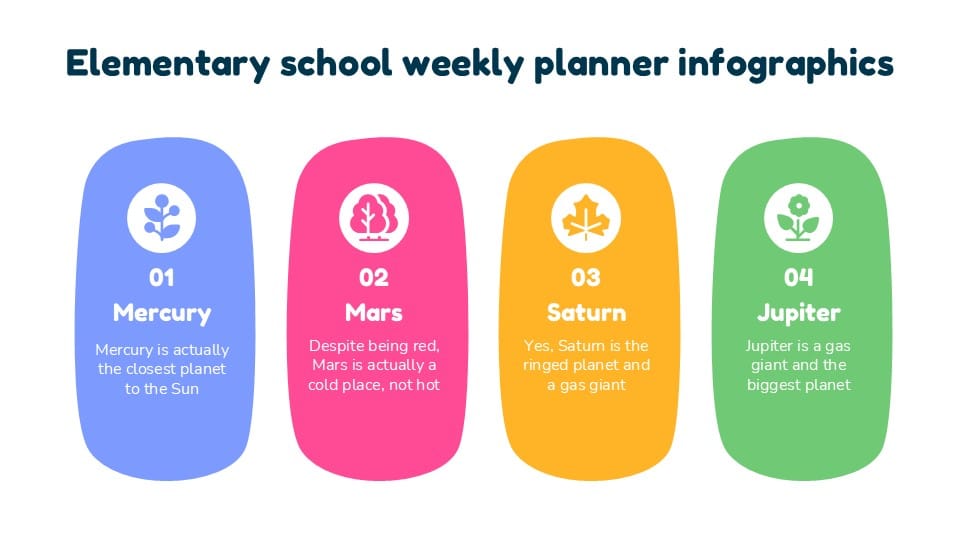 Elementary School Weekly Planner Infographics 15