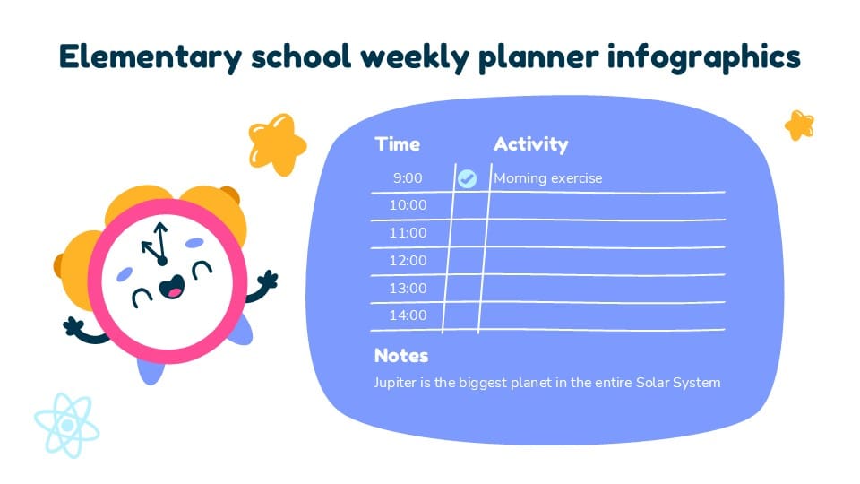 Elementary School Weekly Planner Infographics 4