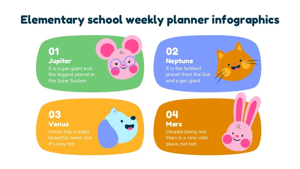 Elementary School Weekly Planner Infographics 5
