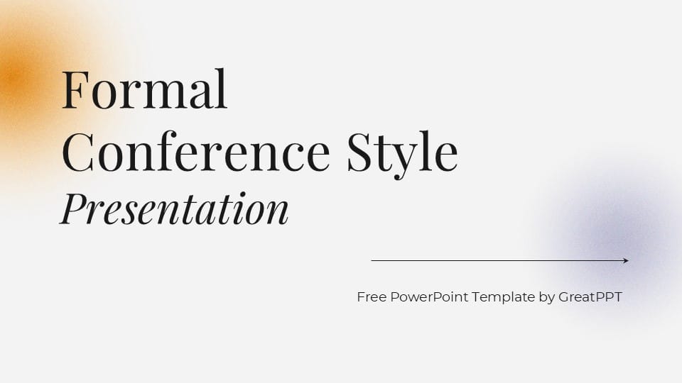 Formal Conference Style Presentation 1