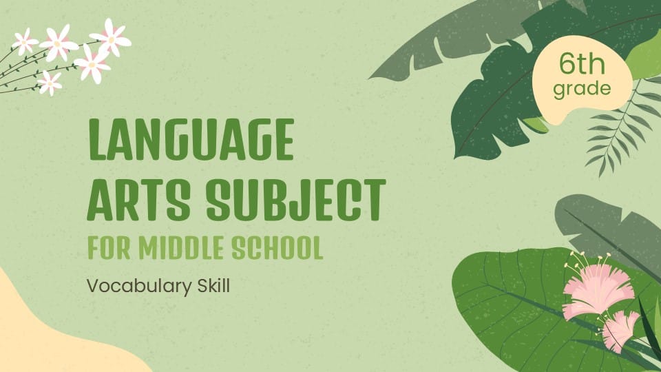 Language Arts Subject for Middle School 1
