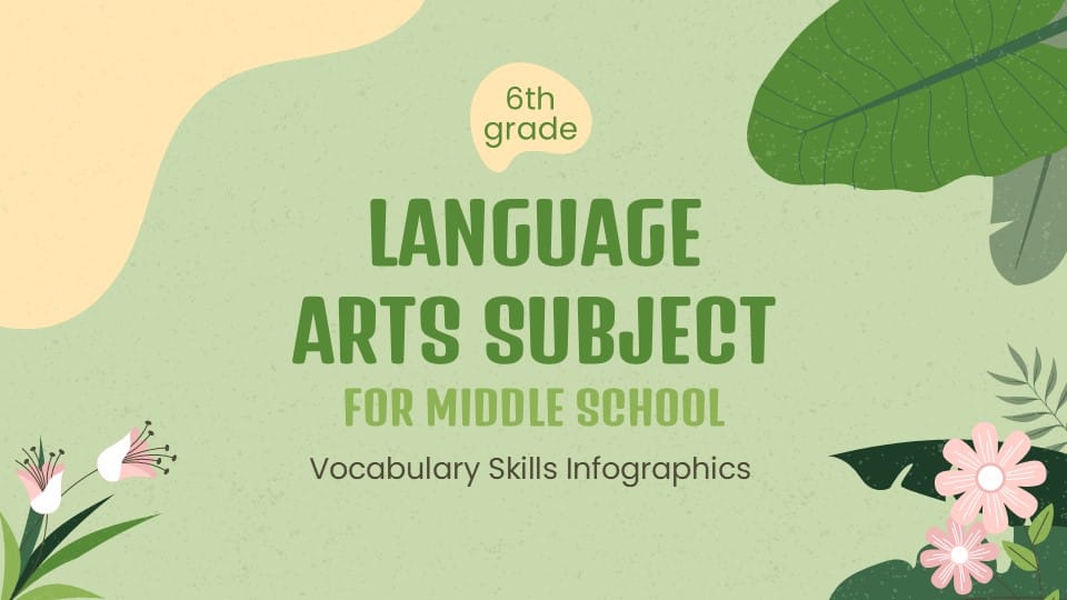 Language Arts Subject for Middle School Infographics 1