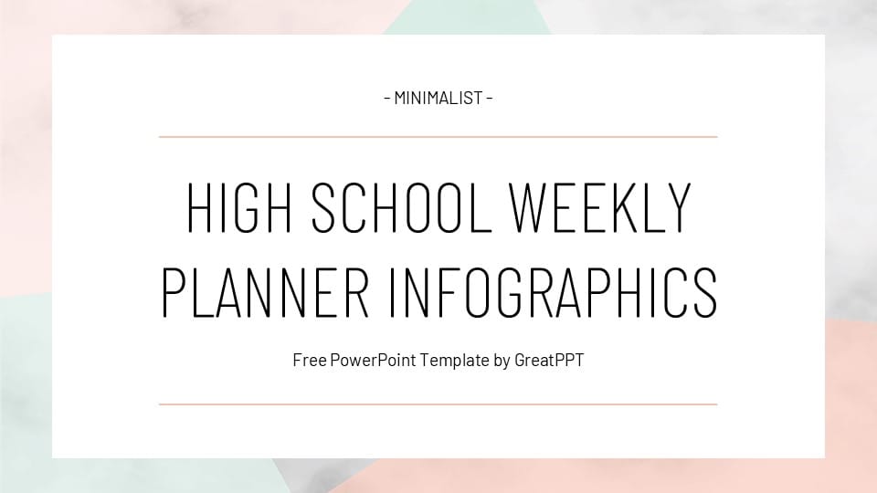 Minimalist High School Weekly Planner Infographics 1