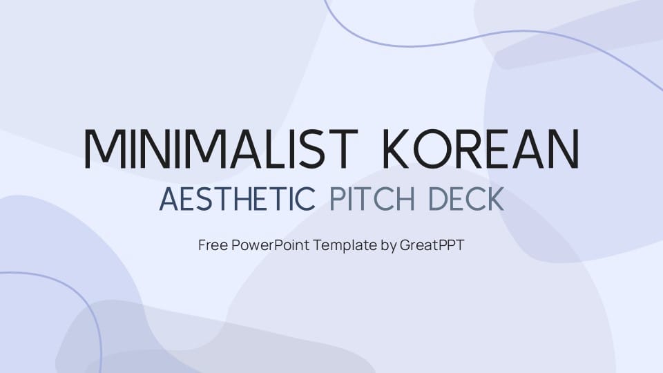 Minimalist Korean Aesthetic Pitch Deck 1