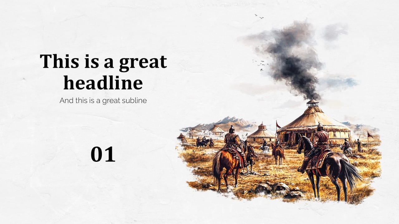Mongol Empire PowerPoint Template 4