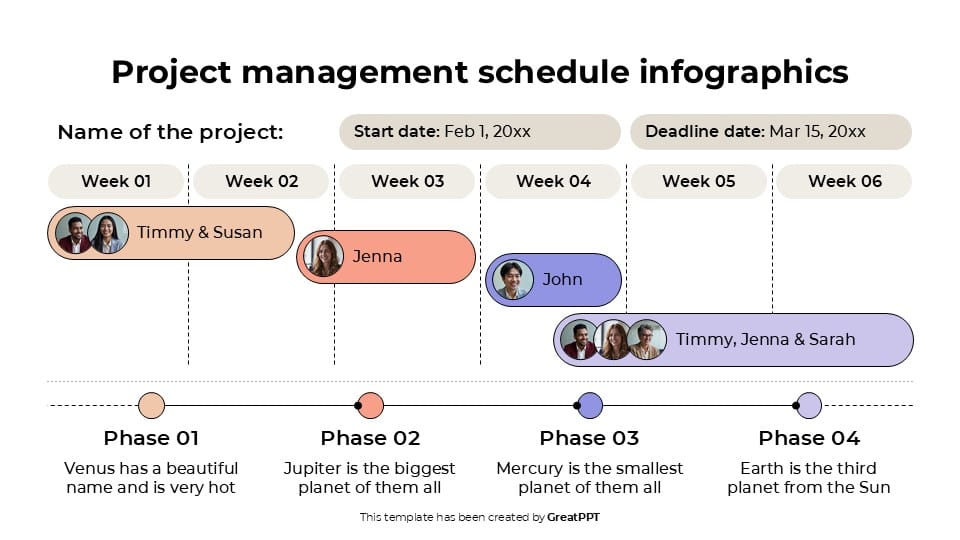 Project Management Schedule Infographics 11