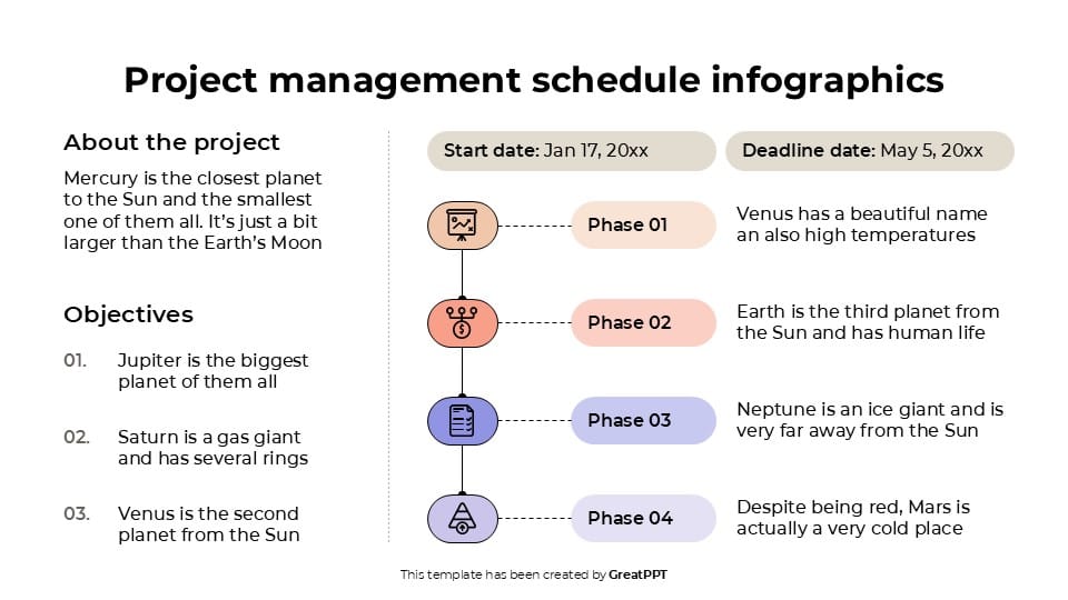 Project Management Schedule Infographics 2