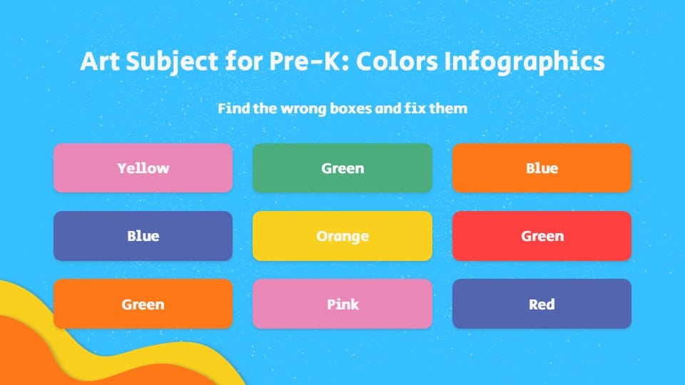 Art Subject for Pre-K Colors Infographics 9