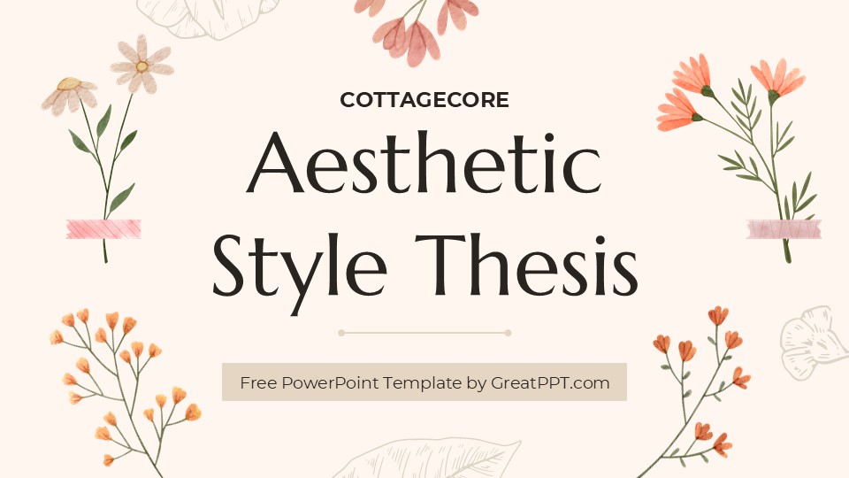 Cottagecore Aesthetic Style Thesis Presentation Template 1
