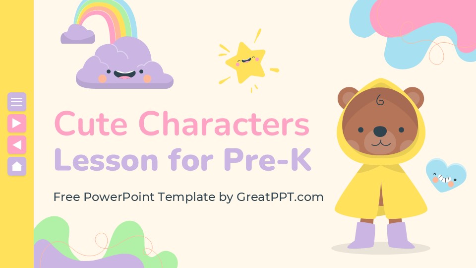 Cute Characters Lesson for Pre-K 1