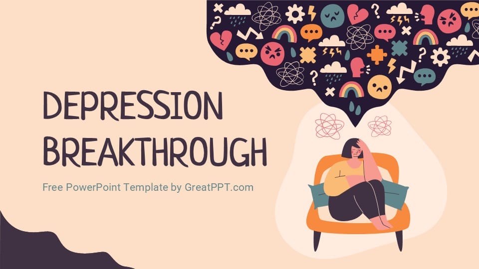 Depression Breakthrough PowerPoint Template 1