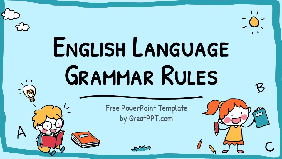 English Language Grammar Rules Powerpoint Template 1