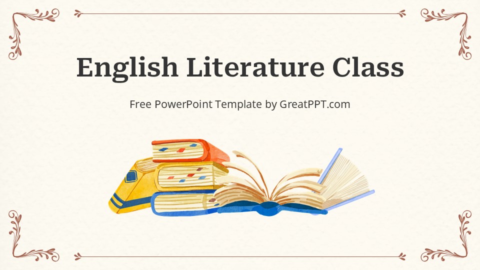 English Literature Class Simple Presentation Template 1