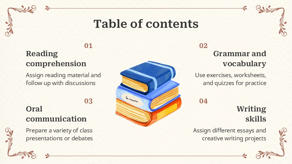 English Literature Class Simple Presentation Template 2