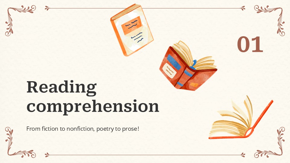 English Literature Class Simple Presentation Template 3