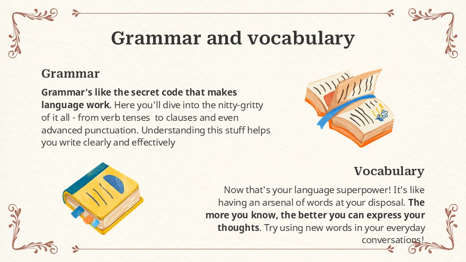 English Literature Class Simple Presentation Template 5