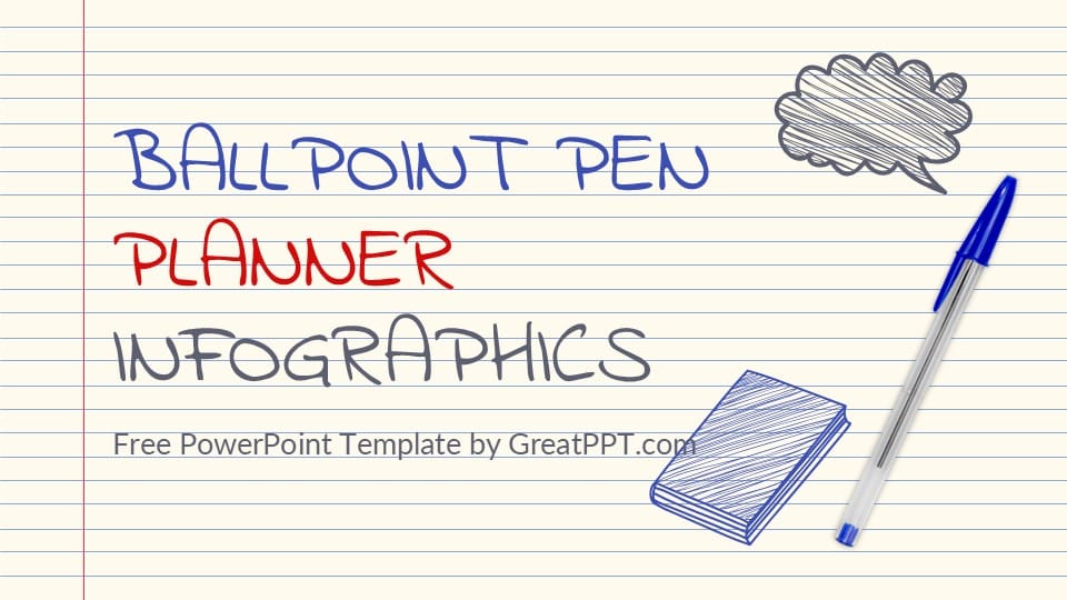 Free Ballpoint Pen Planner Infographics for PowerPoint 1