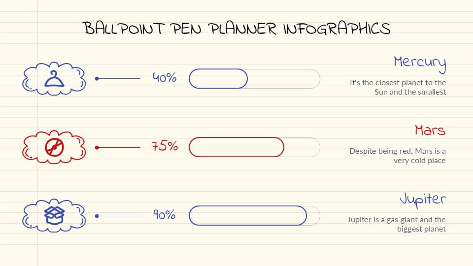 Free Ballpoint Pen Planner Infographics for PowerPoint 10