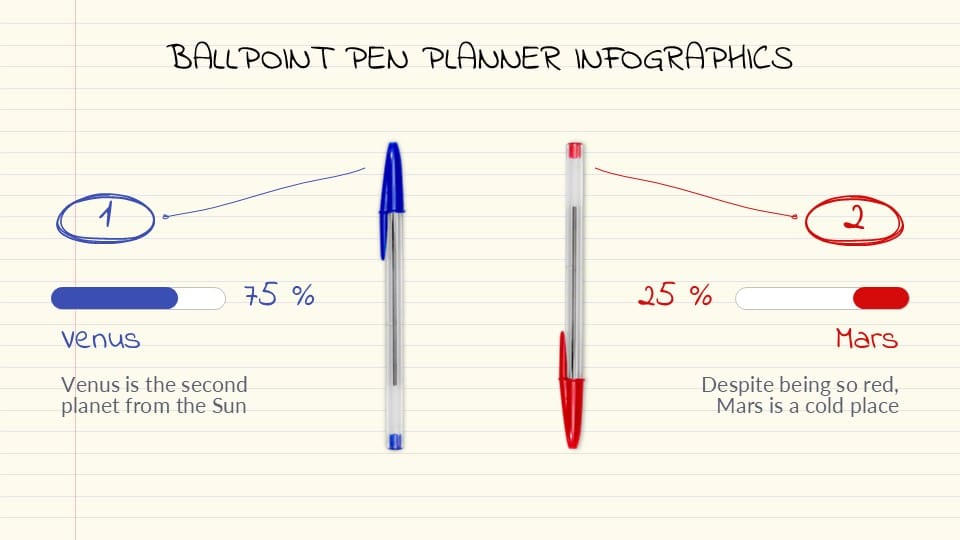 Free Ballpoint Pen Planner Infographics for PowerPoint 6