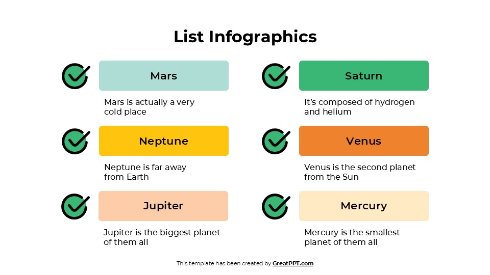 Free Creative List Infographics For Powerpoint 9