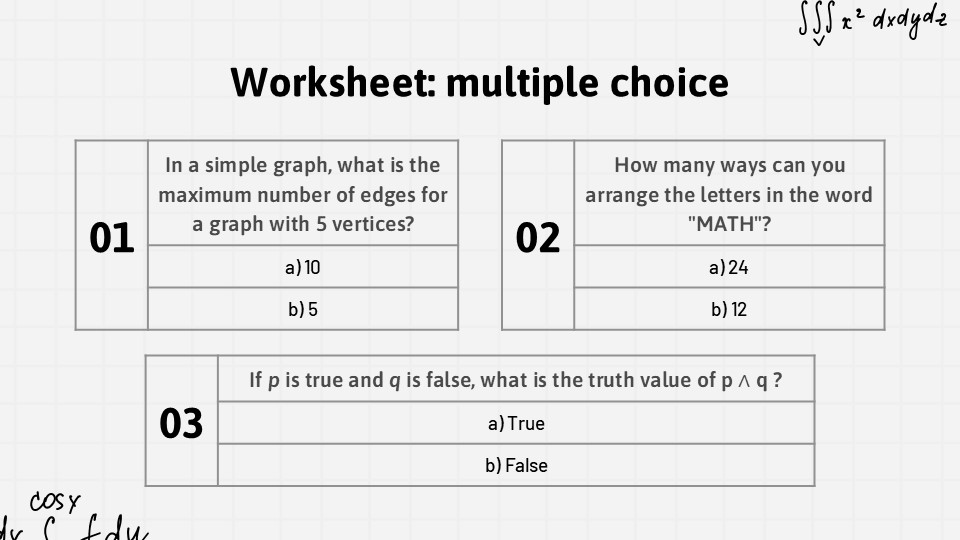 Free Discrete Mathematics Presentation Template 31