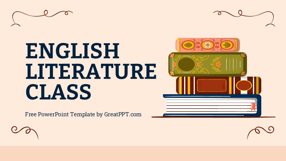 Free English Literature Class Powerpoint Template 1