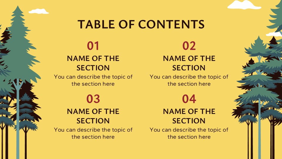 Free Forest Camping Adventure Presentation Template 2