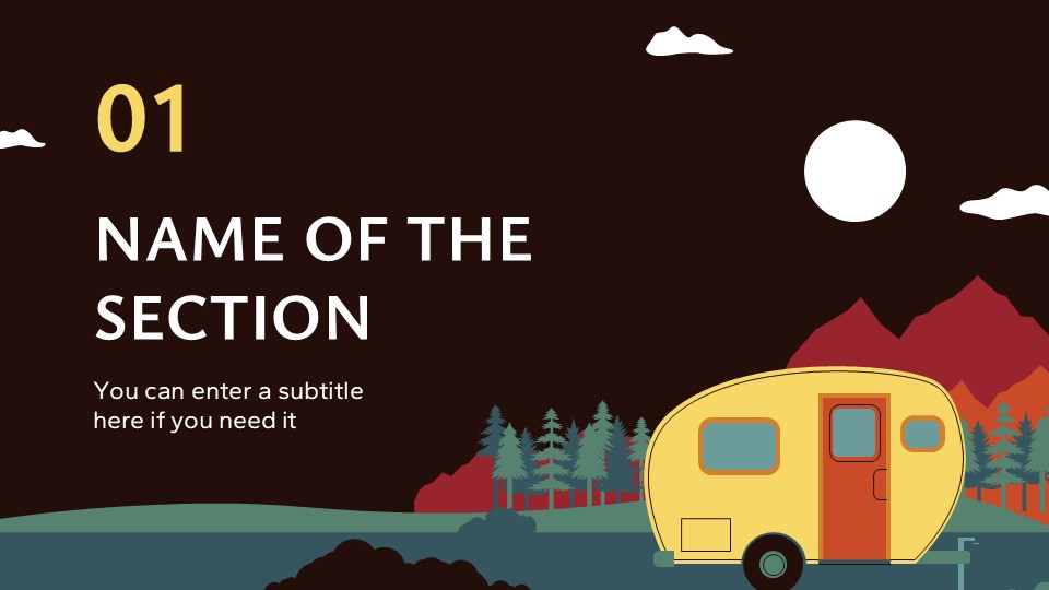 Free Forest Camping Adventure Presentation Template 4