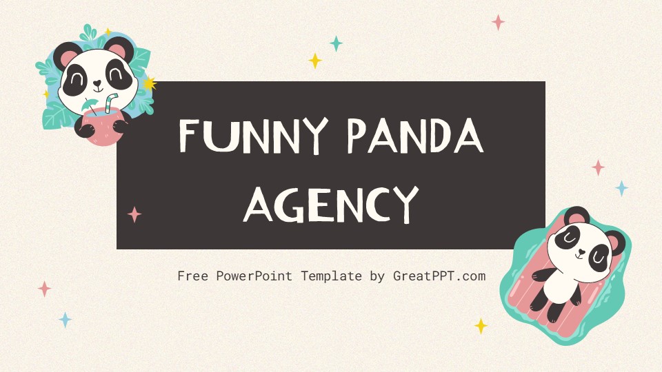 Free Funny Panda Agency Presentation Template 1