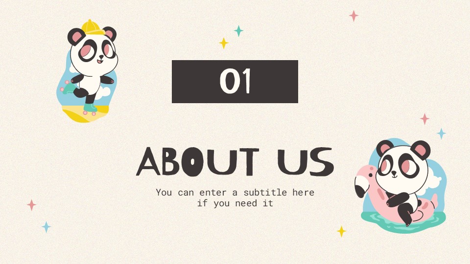 Free Funny Panda Agency Presentation Template 3