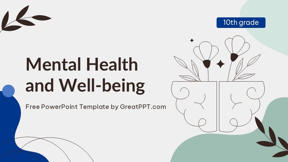 Free Mental Health and Well-being PowerPoint Template 1