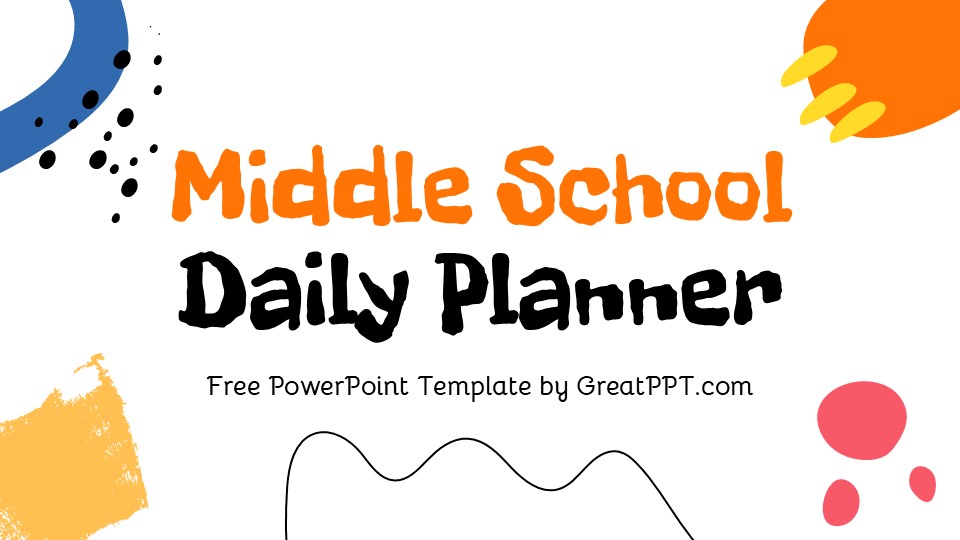 Free Middle School Daily Planner Powerpoint Template 1