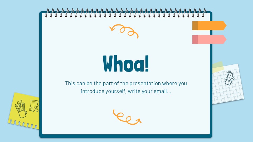Free Notebook Lesson Presentation Template 3