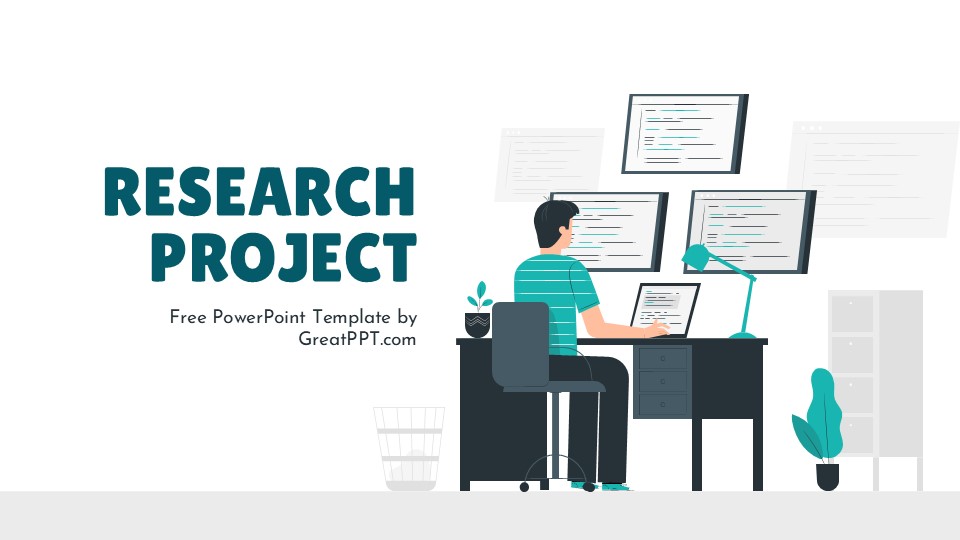 Free Research Project Proposal Powerpoint Template 1