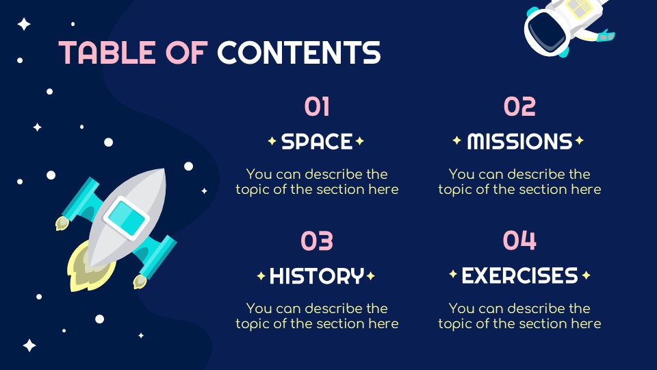 Free Space Exploration Class Presentation Template 2