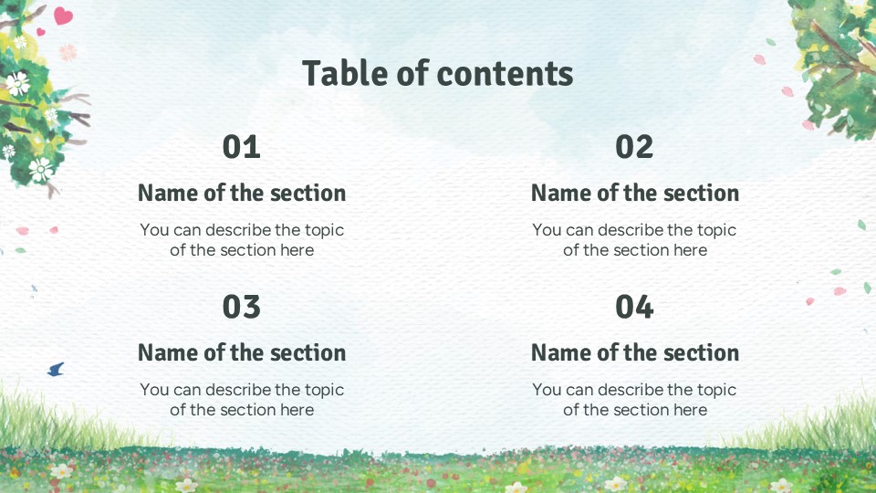 Free Spring Woods Powerpoint Background 2