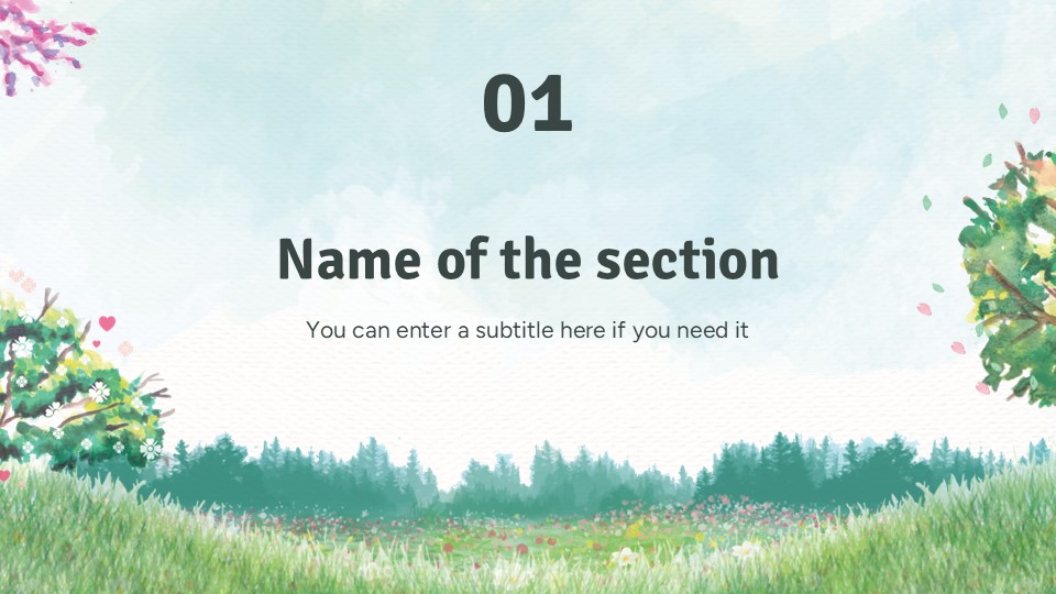 Free Spring Woods Powerpoint Background 4