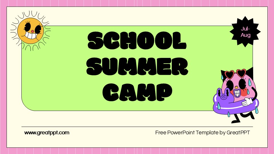 Free Summer Camp School Powerpoint Template 1