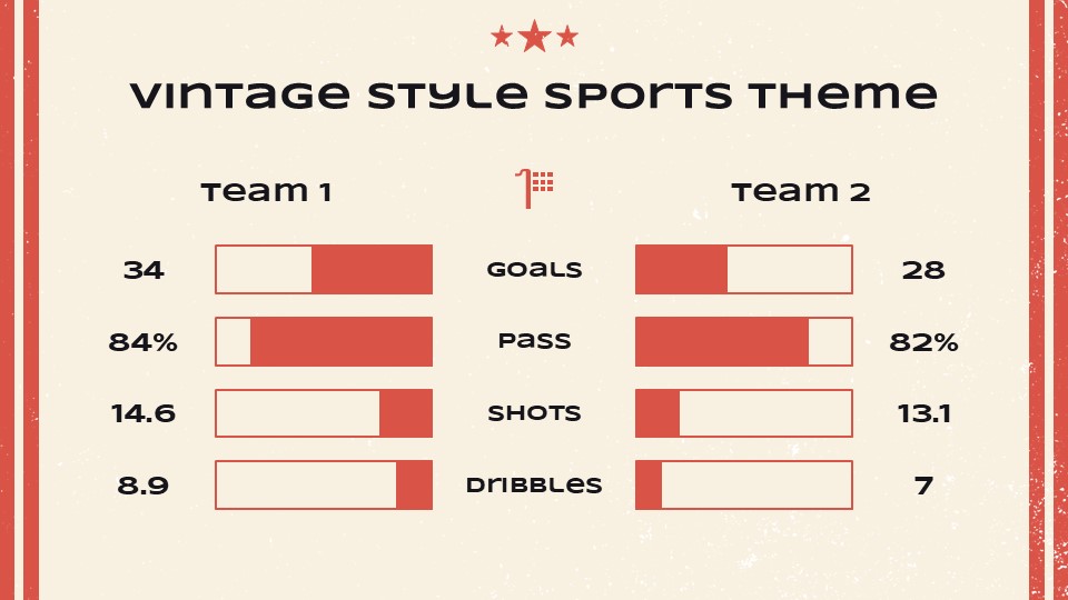 Free Vintage Style Sports Powerpoint Infographics 4