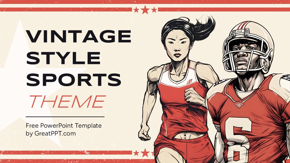 Free Vintage Style Sports Powerpoint Template 1