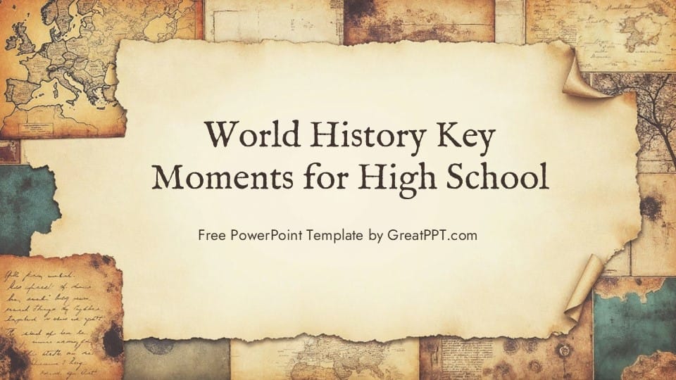 Free World History Key Moments PowerPoint Template 1