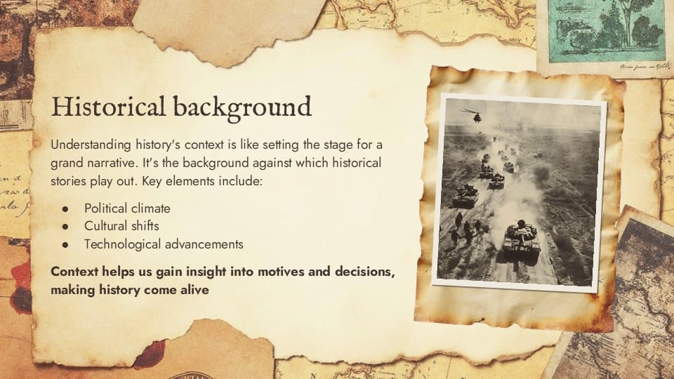 Free World History Key Moments PowerPoint Template 5