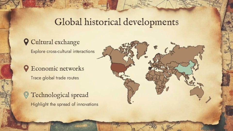 Free World History Key Moments PowerPoint Template 8