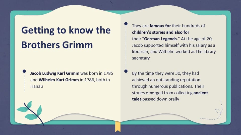 Grimm Brothers Fairy Tales PowerPoint Template 4