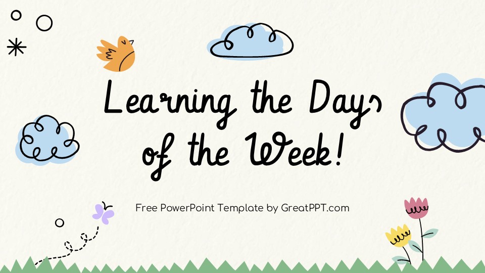 Learning the Days of the Week PowerPoint Template 1